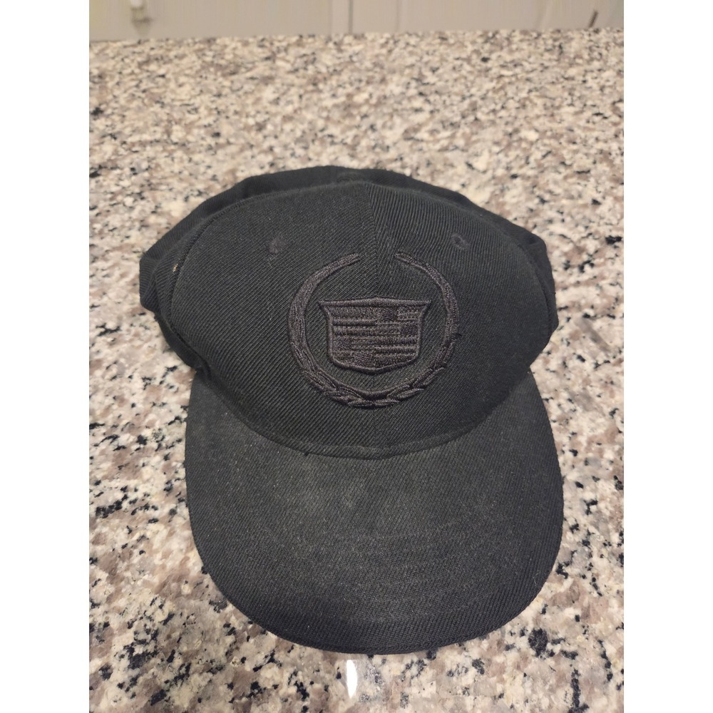 Cadillac GM Licensed Black Embroidered Wool Blend Baseball Hat Cap L/XL 60cm